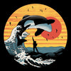 The Great Whale Off Kanagawa - 3/4 Sleeve Raglan T-Shirt