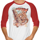 The Kaiju Spaghetti - 3/4 Sleeve Raglan T-Shirt