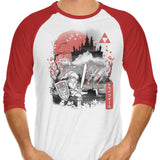 The Past Sumi-e - 3/4 Sleeve Raglan T-Shirt