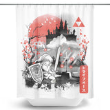 The Past Sumi-e - Shower Curtain