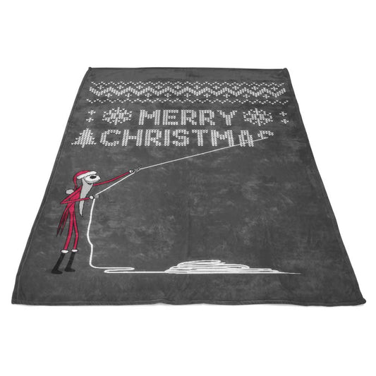 The Skeleton Who Stole Christmas - Fleece Blanket