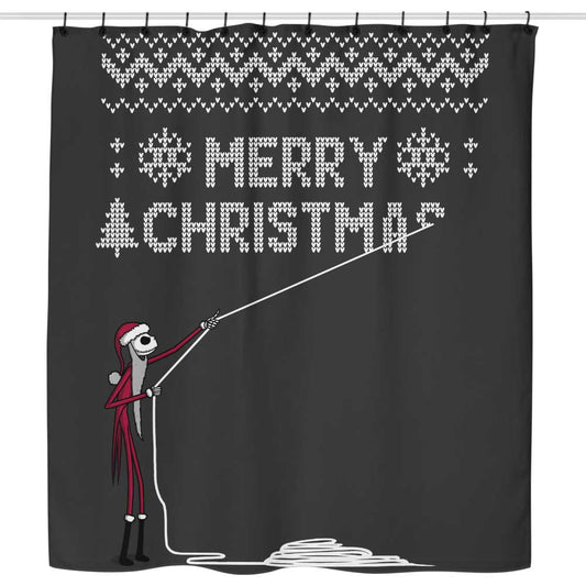 The Skeleton Who Stole Christmas - Shower Curtain