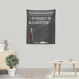 The Skeleton Who Stole Christmas - Wall Tapestry