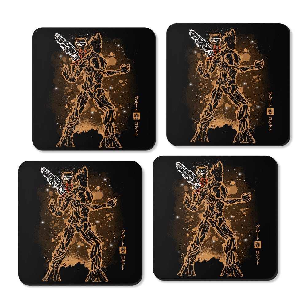 The Tree and Raccoon - Coasters