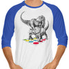 The Ultimate Dino Battle - 3/4 Sleeve Raglan T-Shirt