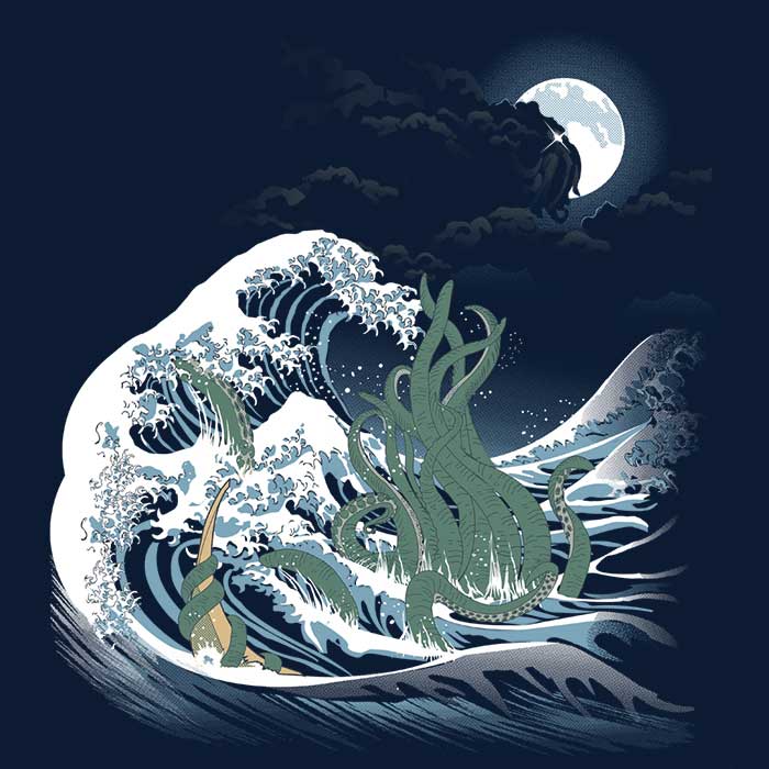 The Wave of R'lyeh - Wall Tapestry