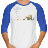 Thinking With Chickens - 3/4 Sleeve Raglan T-Shirt