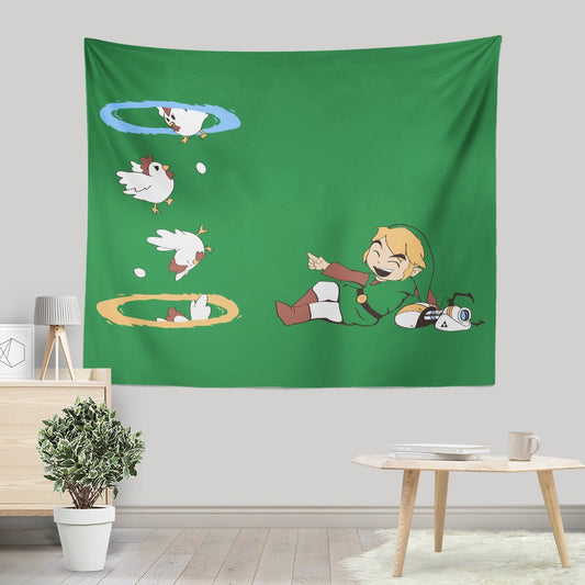 Thinking With Chickens - Wall Tapestry