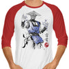 Thunder God Sumi-e - 3/4 Sleeve Raglan T-Shirt