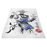 Thunder God Sumi-e - Fleece Blanket