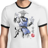 Thunder God Sumi-e - Ringer T-Shirt