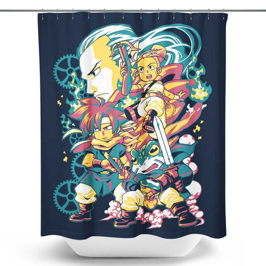 Time Traveling Warriors - Shower Curtain