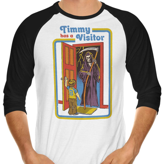 Timmy Has a Visitor - 3/4 Sleeve Raglan T-Shirt