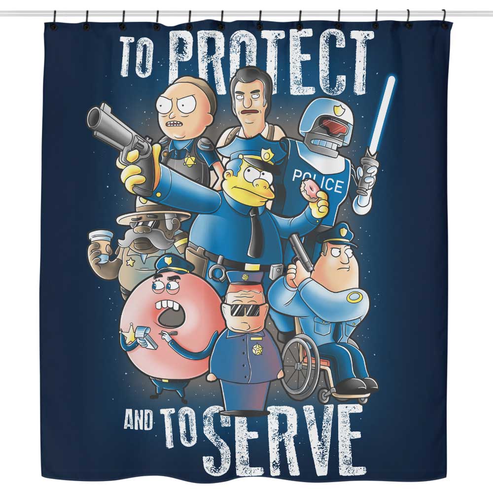 To Protect and Serve - Shower Curtain