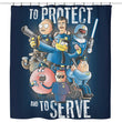 To Protect and Serve - Shower Curtain