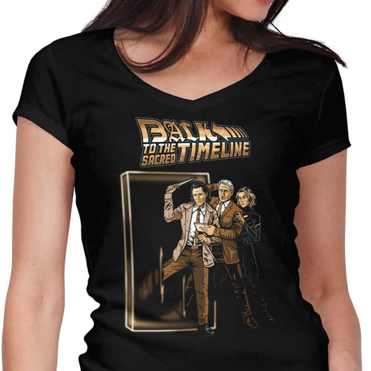 To the Sacred Timeline - Women's V-Neck