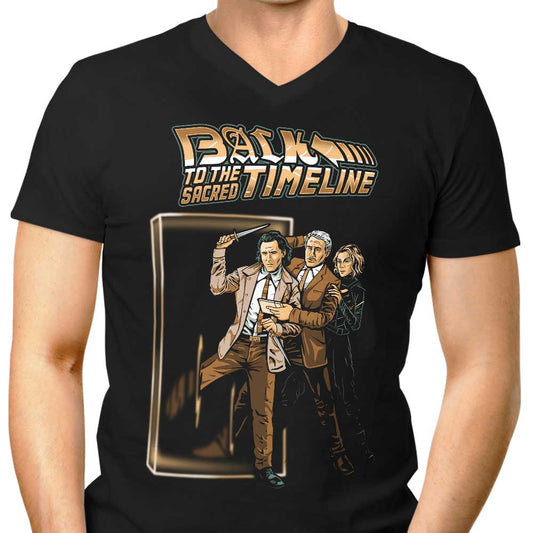 To the Sacred Timeline - Men's V-Neck