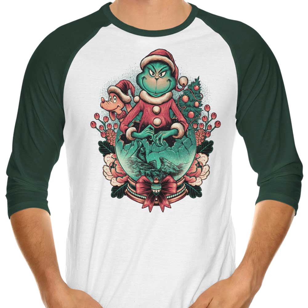 Too Grumpy for Christmas - 3/4 Sleeve Raglan T-Shirt