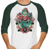 Too Grumpy for Christmas - 3/4 Sleeve Raglan T-Shirt