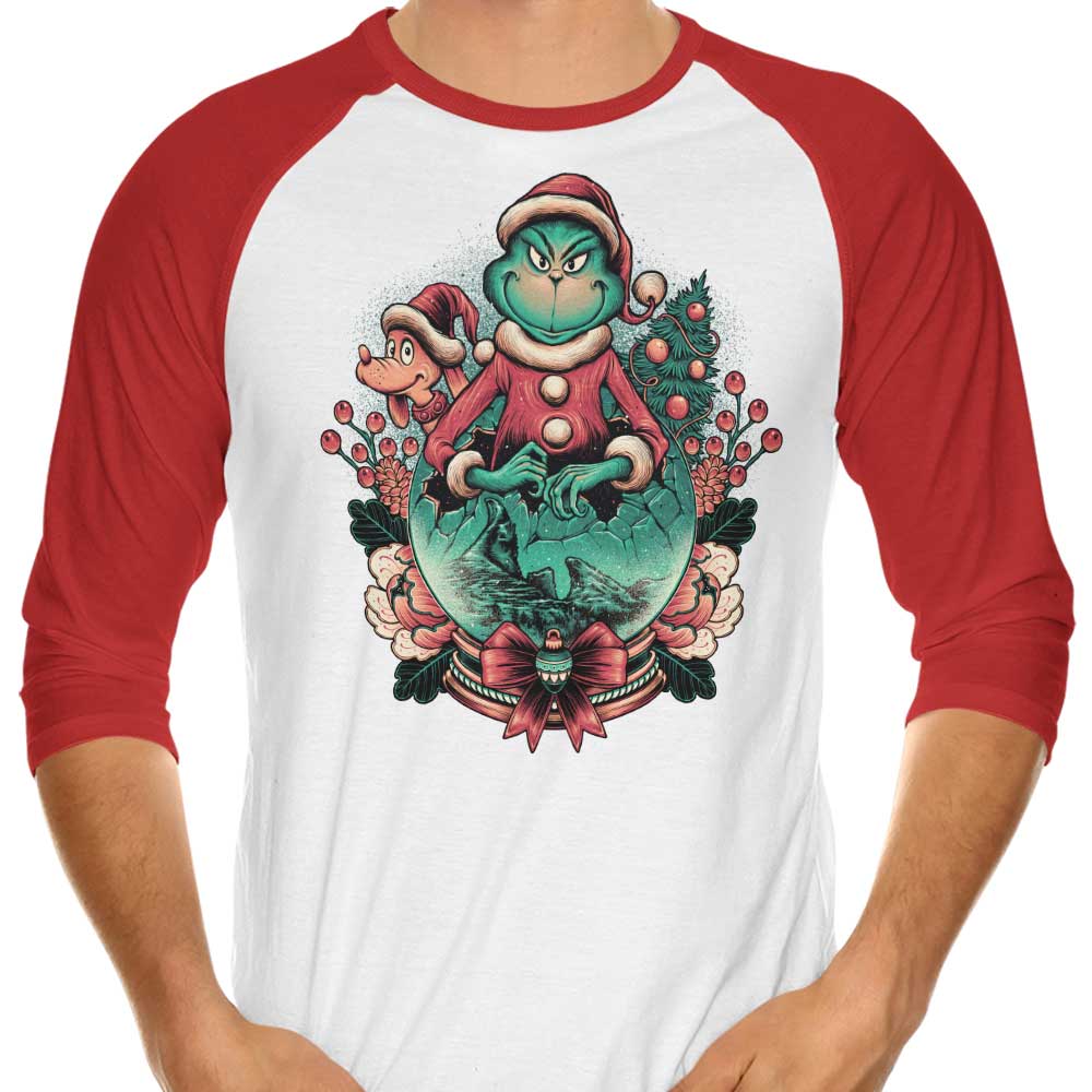 Too Grumpy for Christmas - 3/4 Sleeve Raglan T-Shirt
