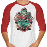 Too Grumpy for Christmas - 3/4 Sleeve Raglan T-Shirt