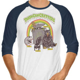 Trash Can Critters - 3/4 Sleeve Raglan T-Shirt