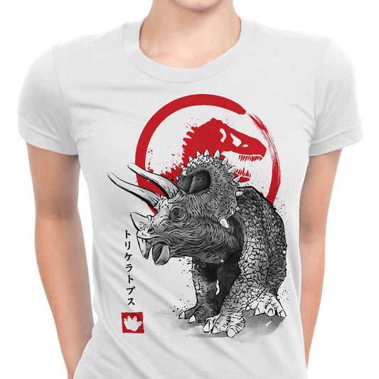 Triceratops Sumi-e - Women's Apparel