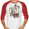 Triple Cornetto Portrait - 3/4 Sleeve Raglan T-Shirt