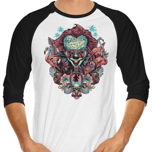 Tropical Clown - 3/4 Sleeve Raglan T-Shirt