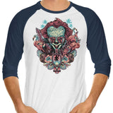 Tropical Clown - 3/4 Sleeve Raglan T-Shirt