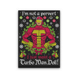 Turboman Sweater - Canvas Print