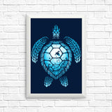 Turtle Silhouette - Posters & Prints