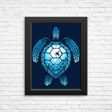 Turtle Silhouette - Posters & Prints