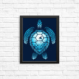 Turtle Silhouette - Posters & Prints
