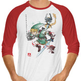 Twilight Watercolor - 3/4 Sleeve Raglan T-Shirt