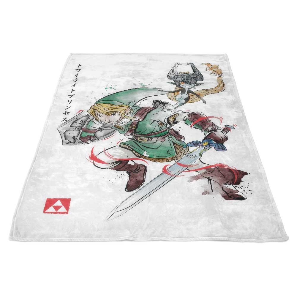 Twilight Watercolor - Fleece Blanket