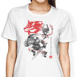 Twilight Wolf Sumi-e - Women's Apparel
