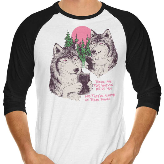 Two Wolves - 3/4 Sleeve Raglan T-Shirt