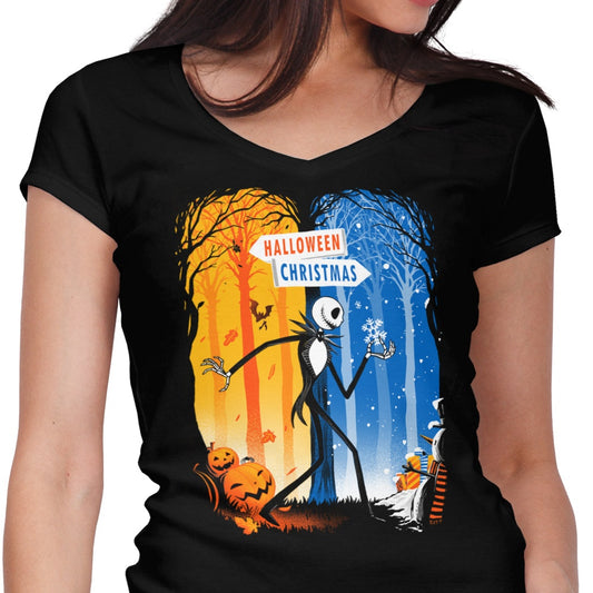 Two Worlds - Women's V-Neck