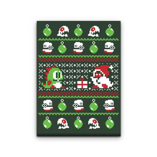 Ugly Bauble Sweater - Canvas Print