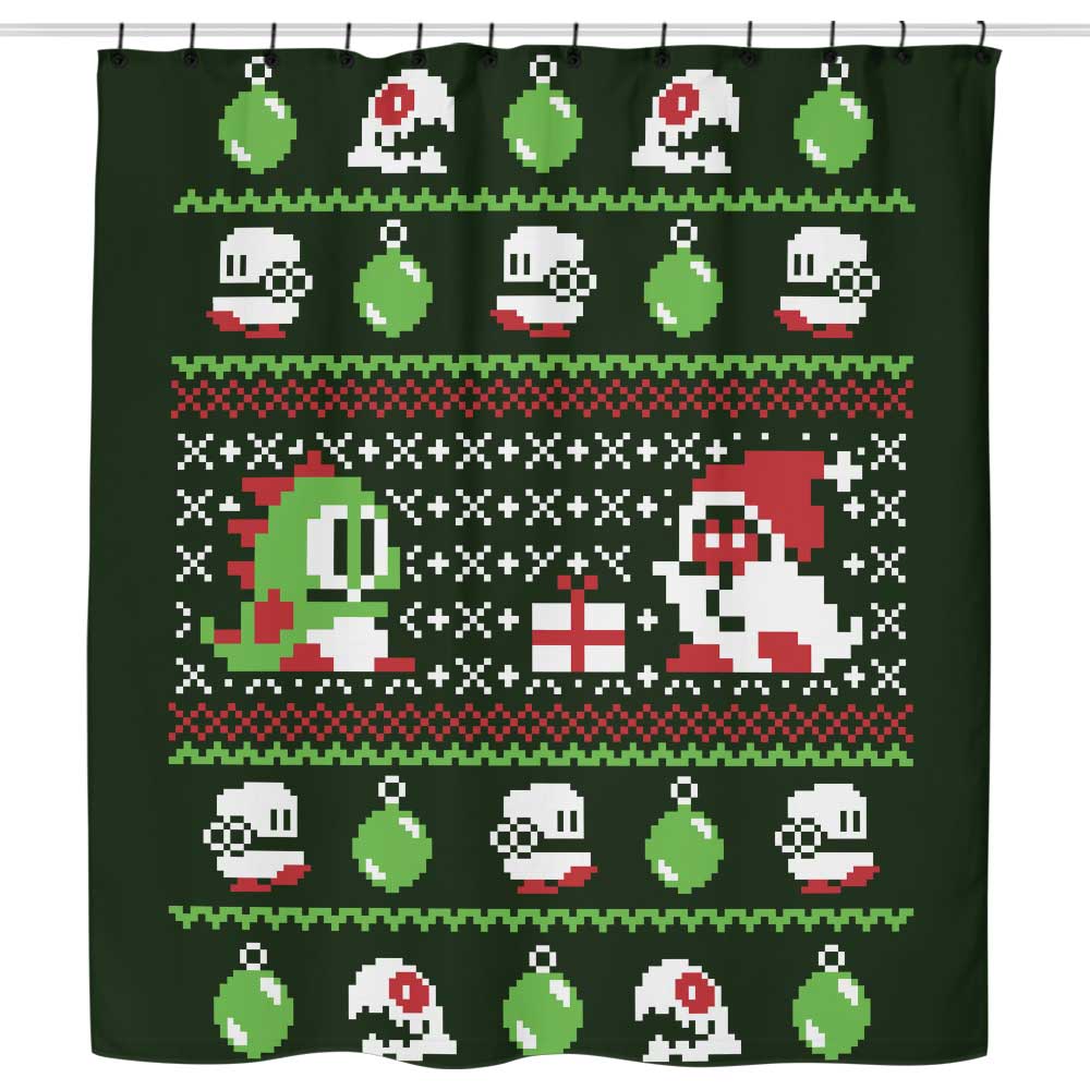 Ugly Bauble Sweater - Shower Curtain