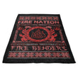 Ugly Fire Sweater - Fleece Blanket