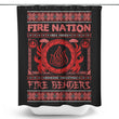 Ugly Fire Sweater - Shower Curtain