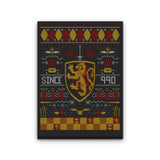 Ugly Lion Sweater - Canvas Print