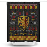 Ugly Lion Sweater - Shower Curtain