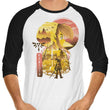 Ukiyo-e Courage - 3/4 Sleeve Raglan T-Shirt
