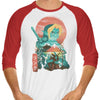 Ukiyo-e Ocarina - 3/4 Sleeve Raglan T-Shirt
