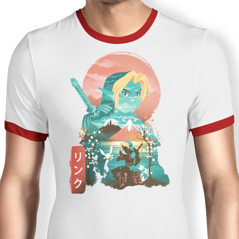 Ukiyo-e Ocarina - Ringer T-Shirt