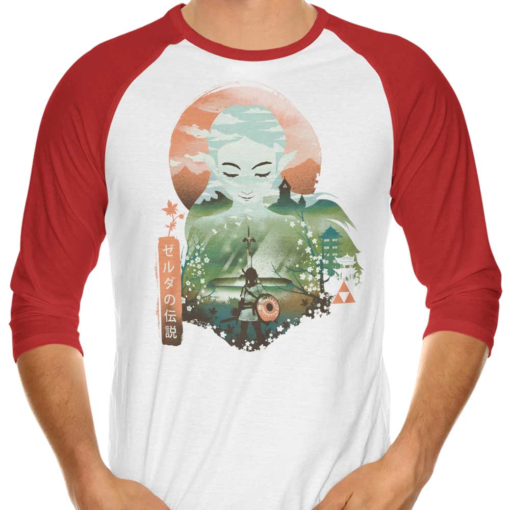 Ukiyo-e Wisdom - 3/4 Sleeve Raglan T-Shirt