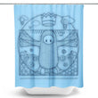 Virtruvian Guy - Shower Curtain